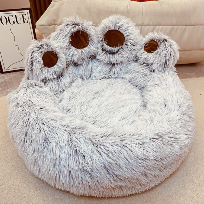 Anti-Anxiety Calming Bear Paw Bed for Cats and Dogs