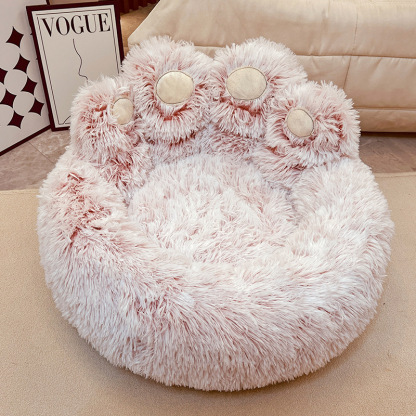 Anti-Anxiety Calming Bear Paw Bed for Cats and Dogs