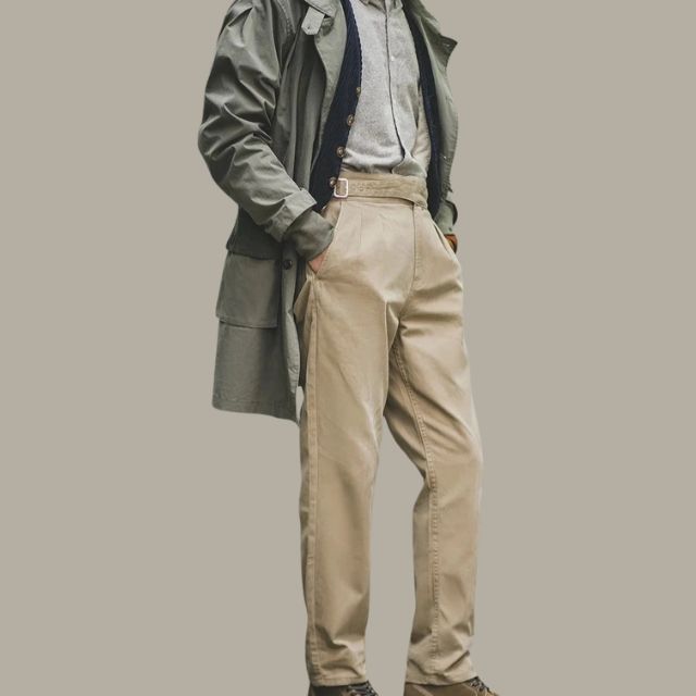 Harrison - Gurkha trousers with pleated front