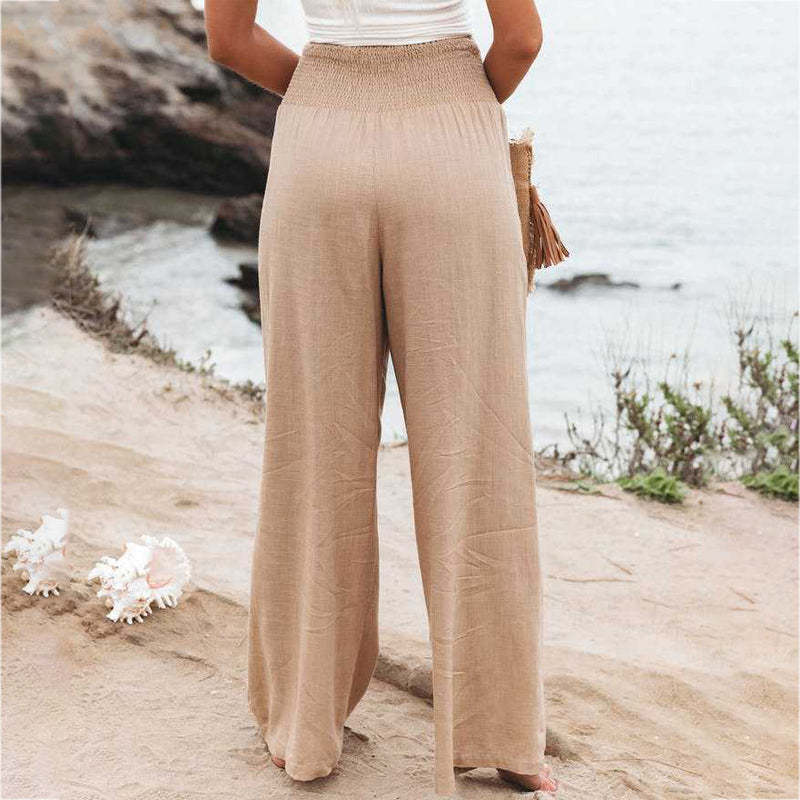 Arianwen - Wide Leg Pants - Casual - Cotton - Ideal for Summer
