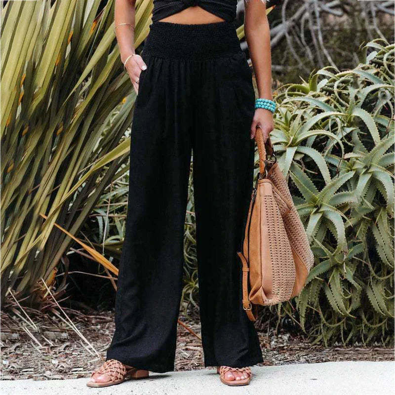 Arianwen - Wide Leg Pants - Casual - Cotton - Ideal for Summer