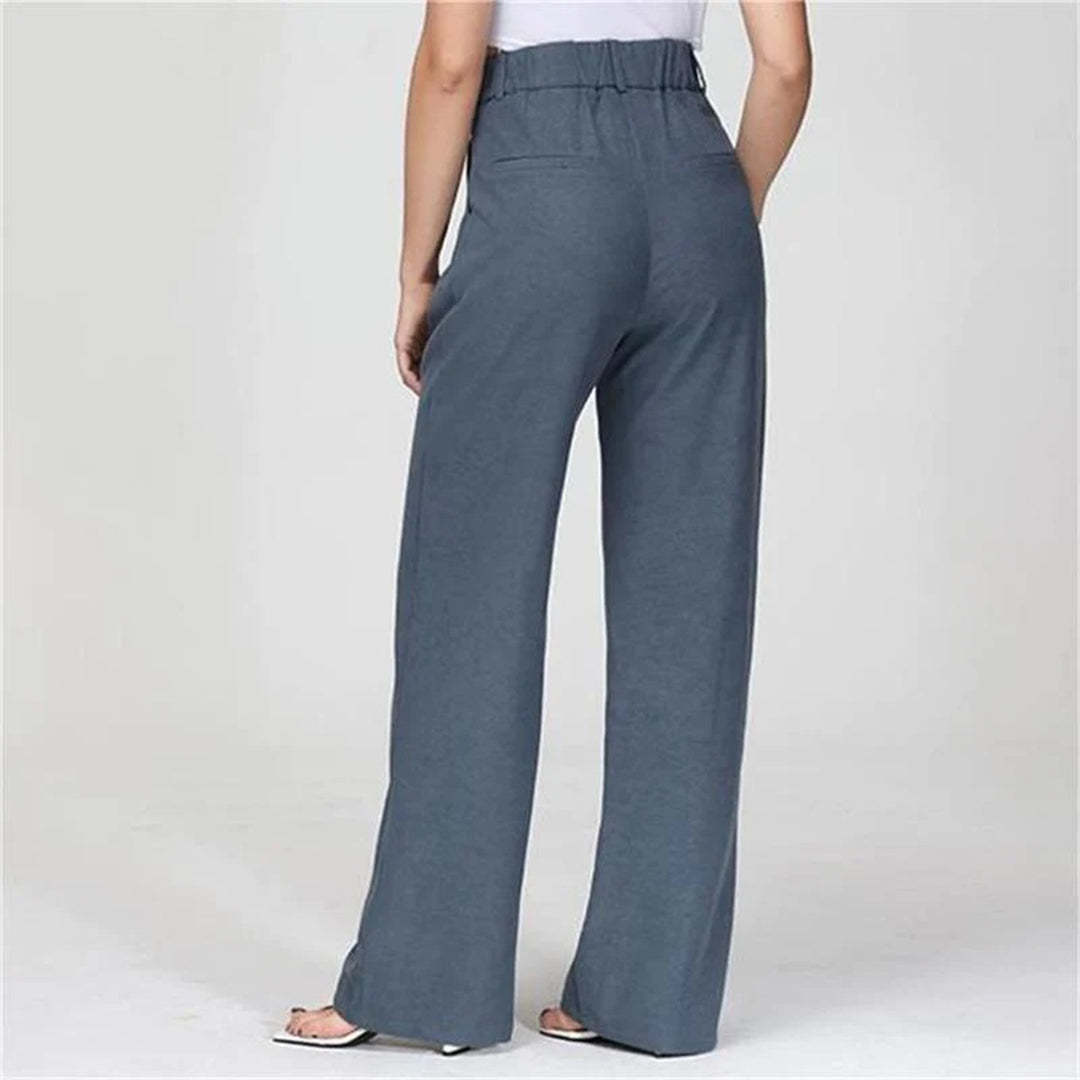 Lottie - Loose High Waist Trousers - Casual - Cotton - Everyday Wear