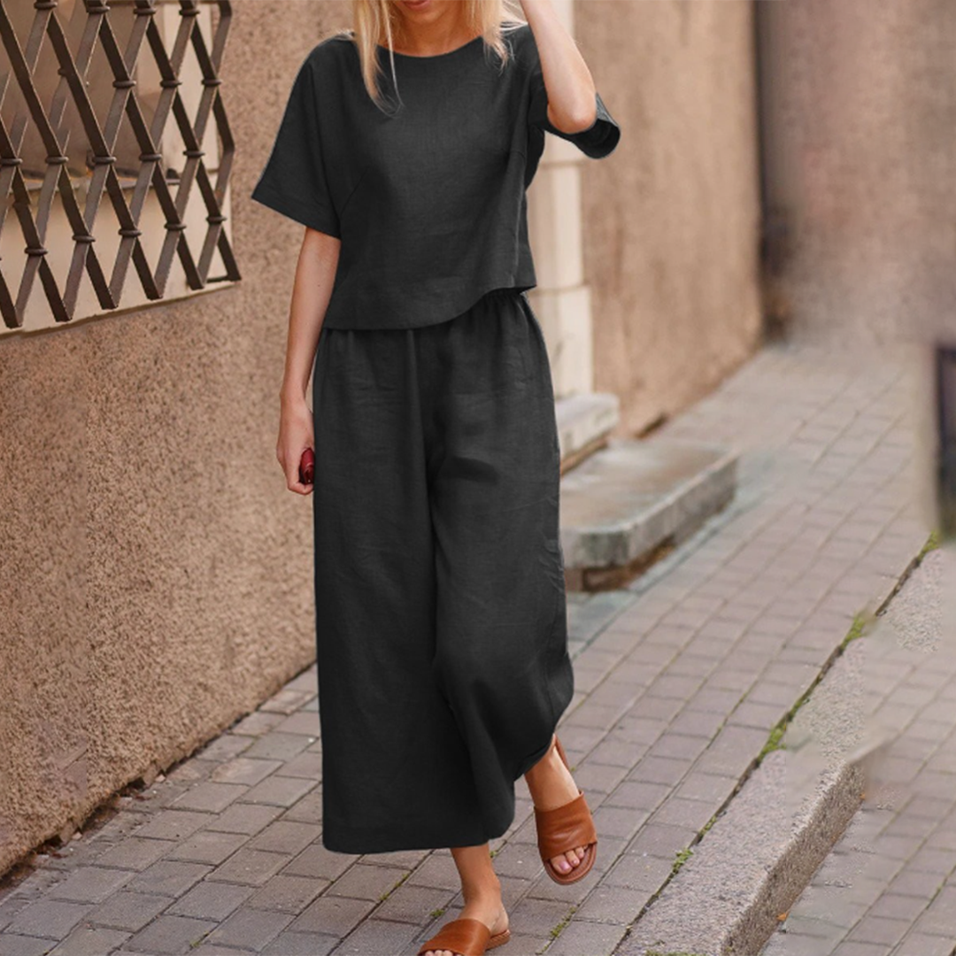 Giselle - Outfit Set - Casual - Lightweight Cotton - Perfect for Casual Days