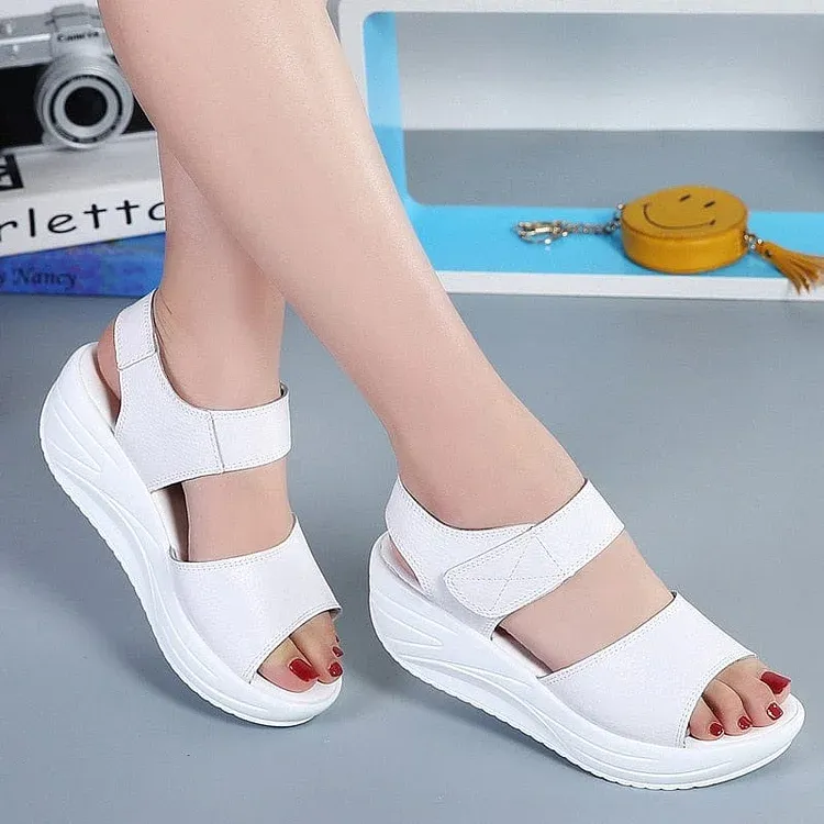 Women's Orthopedic Platform Sandals -Rocker Bottom Shoe