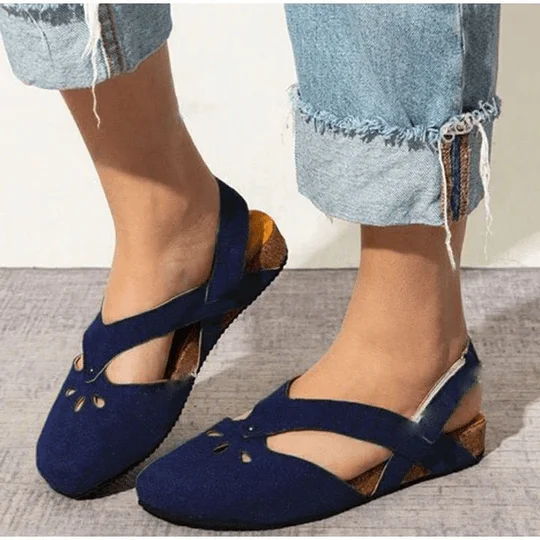 Simple Retro Suede Leather Sandals