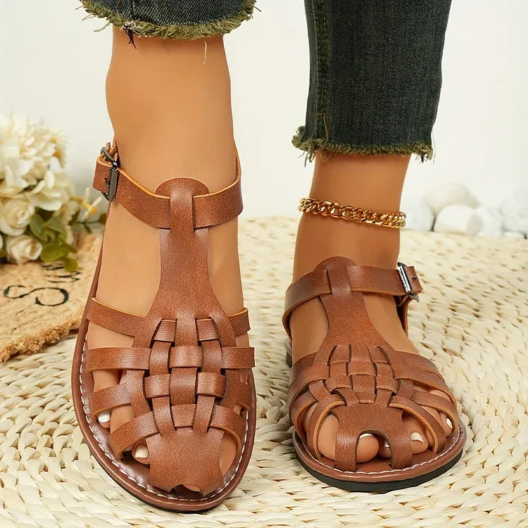 Ankle Buckle Strap Sandals for Women
