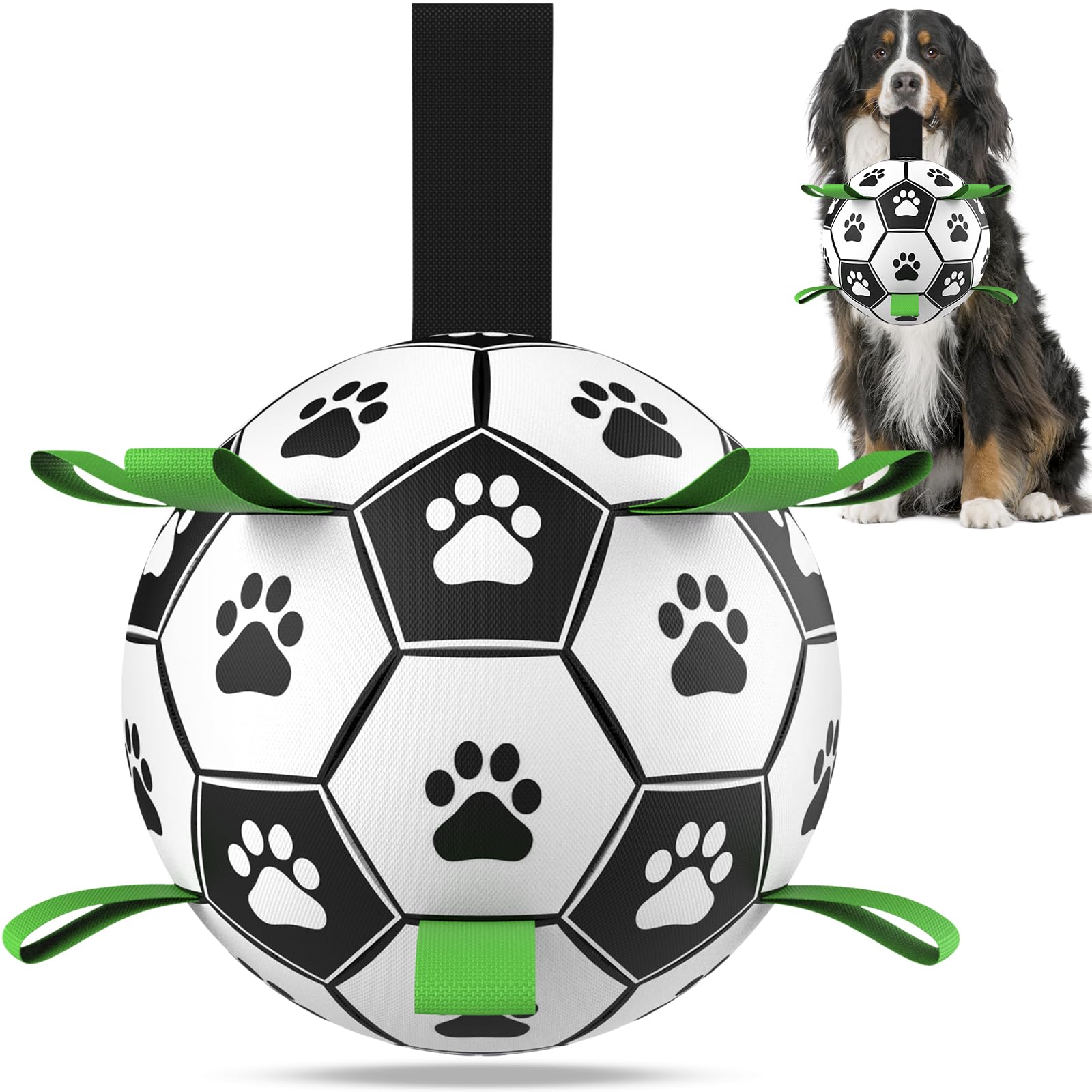 Dog Toys Soccer Ball with Straps