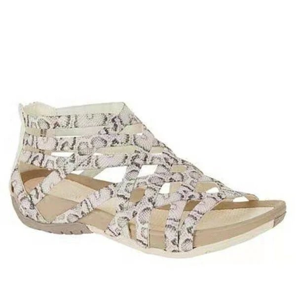 Hollow Out Breathable Round Toe Flat Sandals