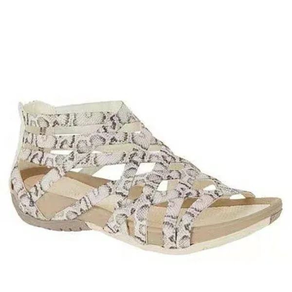 Hollow Out Breathable Round Toe Flat Sandals