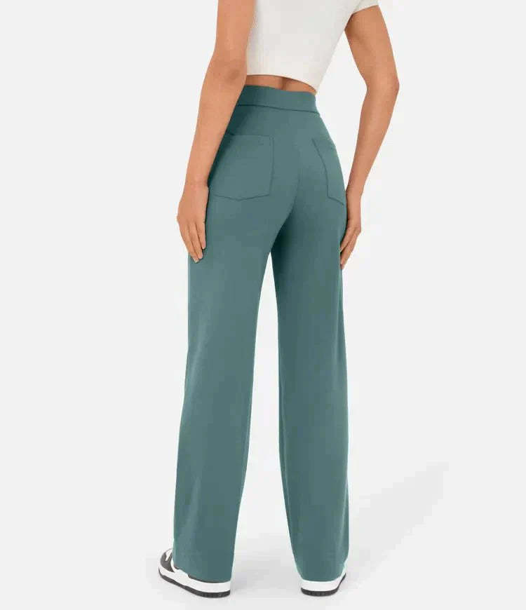 Aveline - High Waist Trousers - Casual - Polyester - Everyday Wear