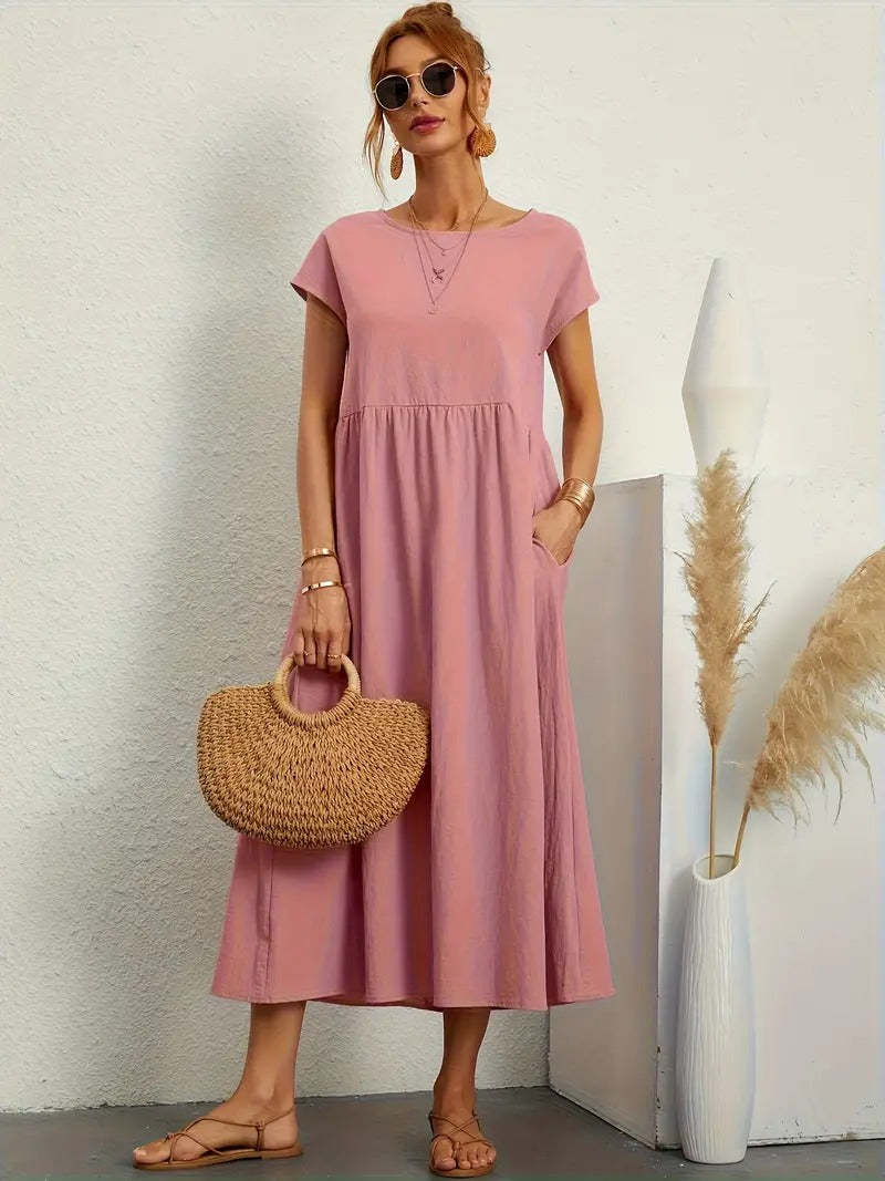 Corsica - Summer Dress With Solid Bag