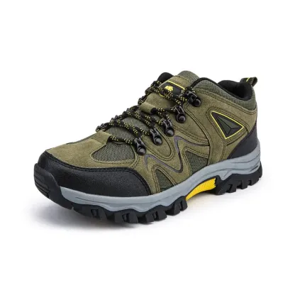 Orthopedic Hiking Shoes for Men Waterproof Suede Leather with Arch Support