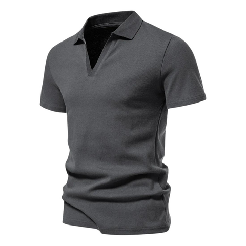 Classic Men's V-Neck Cotton Shirt