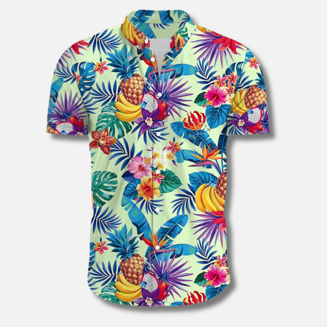 Summer Vintage Floral Short Sleeve Shirt
