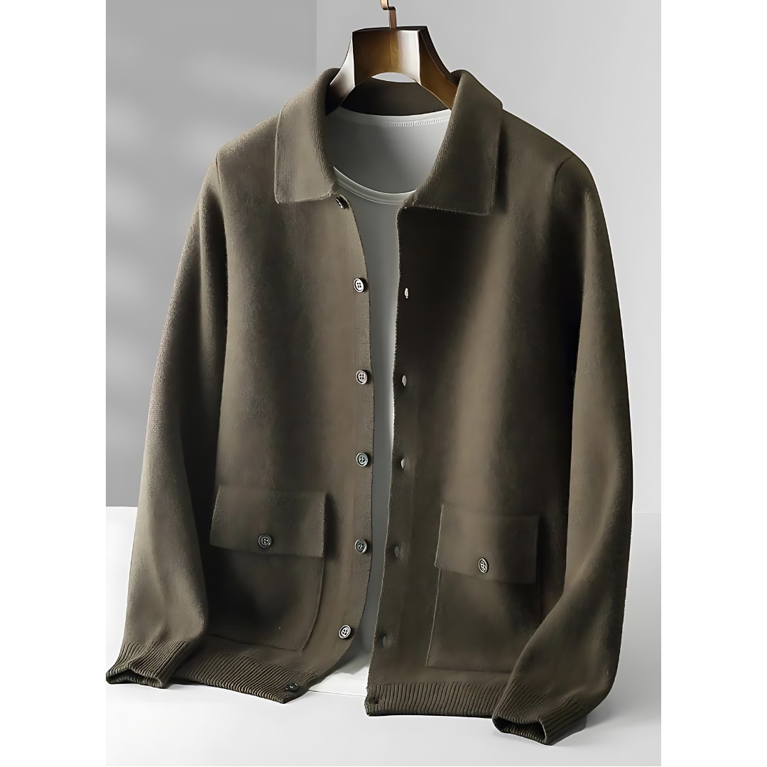 casual Wool knit cardigan coat