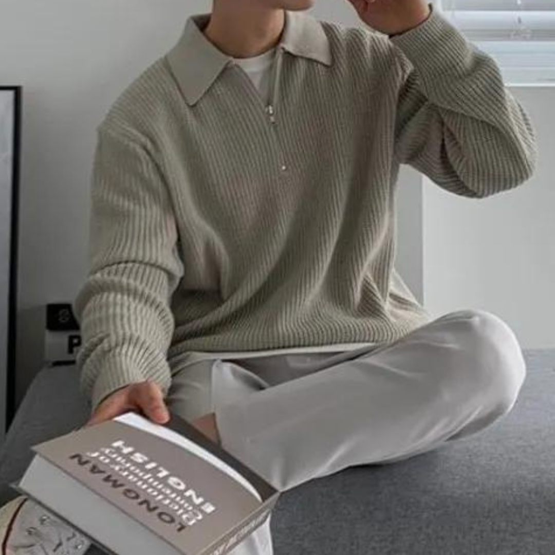 Half Zip Men's Fall/Winter Pullover Sweater