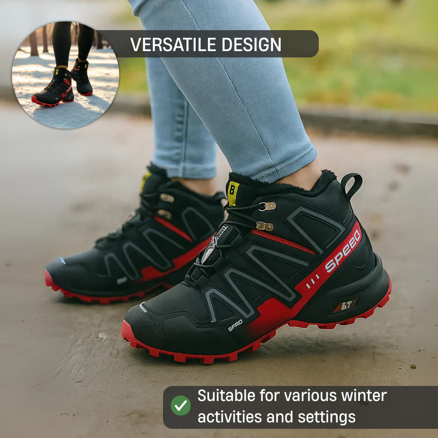 Orthopedic Hiking Boots for Women and Men Waterproof Thermal Plush Lining