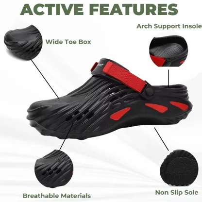 Orthopedic Garden Clogs for Men Non-Slip Lightweight Sport Sandals with Arch Support