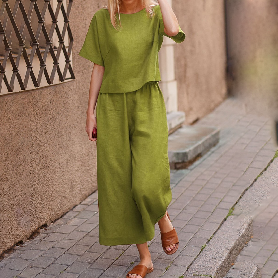 Giselle - Outfit Set - Casual - Lightweight Cotton - Perfect for Casual Days