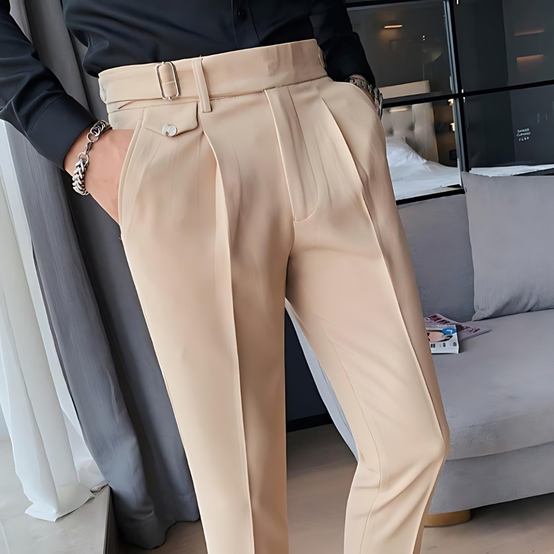 ELASTIC CASUAL COTTON MEN'S PANTS