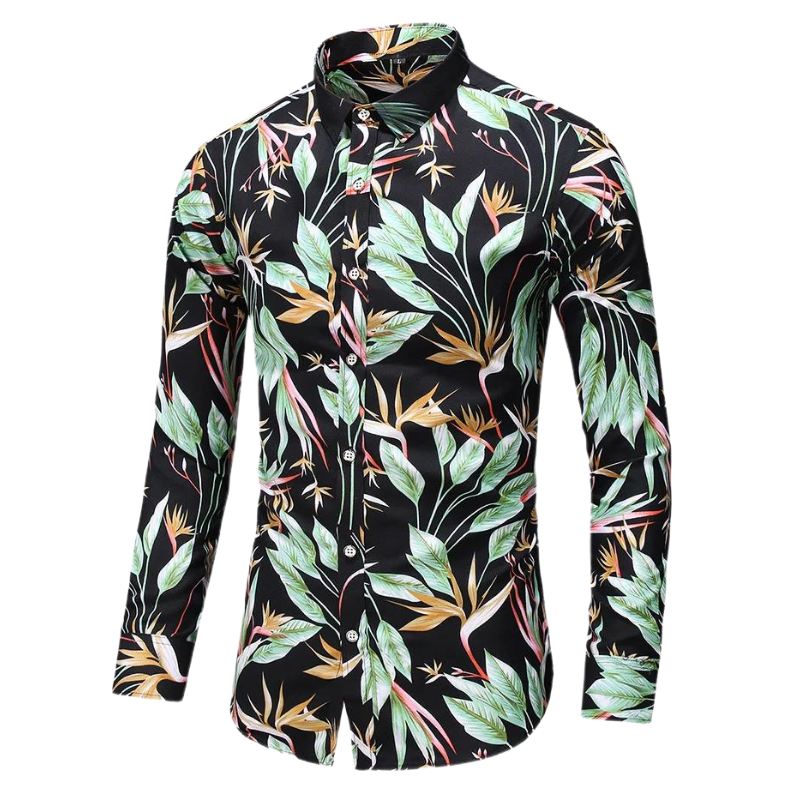 Autumn Floral Long-Sleeved Shirt