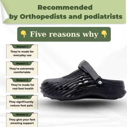 Orthopedic Garden Clogs for Men Non-Slip Lightweight Sport Sandals with Arch Support