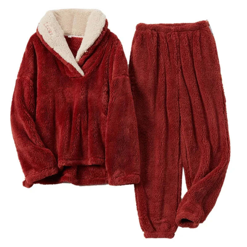 Fluffy Night Fleece - Pajama Set for Women