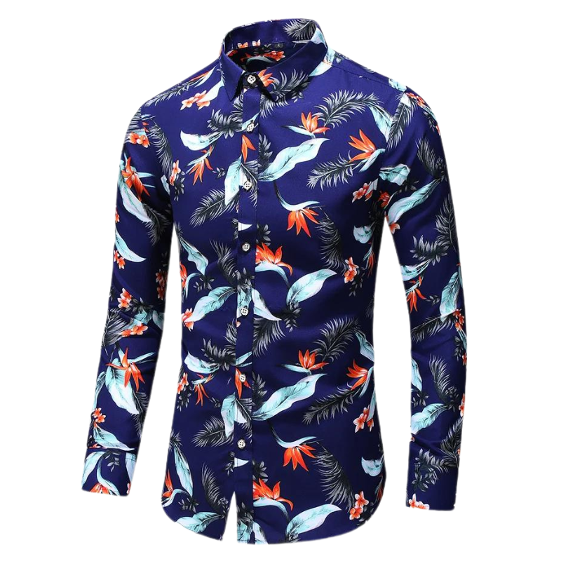 Autumn Floral Long-Sleeved Shirt