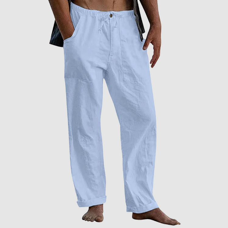 Filip - Linen beach trousers for men, loose fit