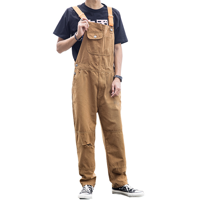 Leslie - Women's canvas dungarees with a relaxed fit 