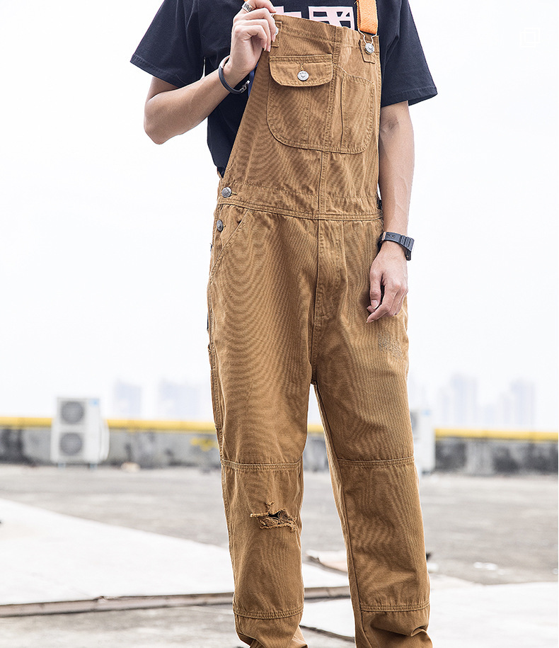 Leslie - Women's canvas dungarees with a relaxed fit 