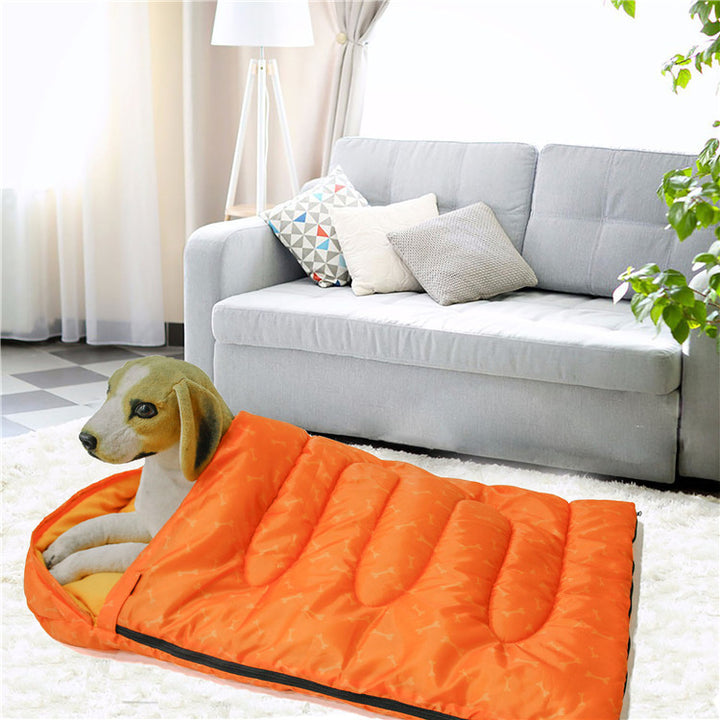 Dog Sleeping Bag Waterproof Warm Packable Dog Bed with Storage Bag 