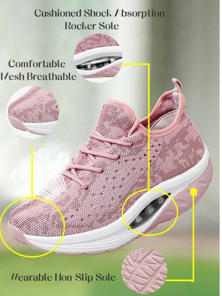 Women Cushioned Light Mesh Platform Orthopedic Sneakers