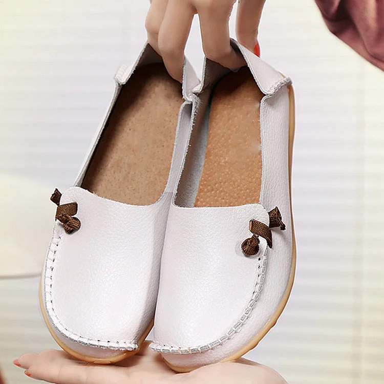 Flat Bottom Ladies Casual Mom Shoes Soft Loafers