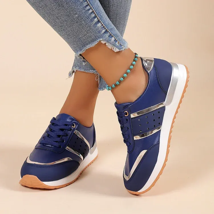 Orthopedic Women Shoes Leather Breathable Comfy Summer Platform Sneakers