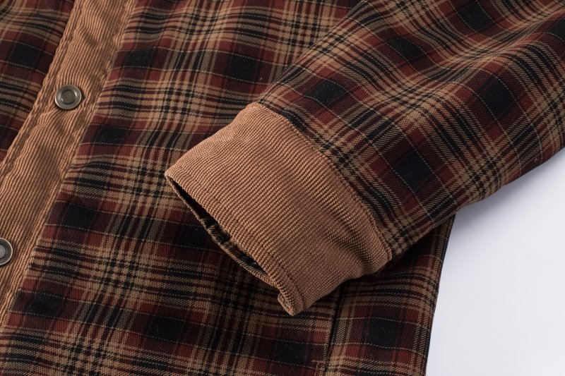 Men's Fleece Plaid Long-Sleeved Jacket