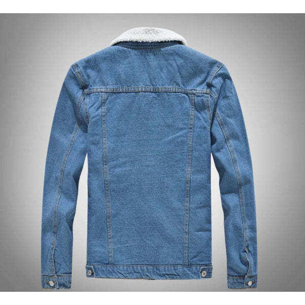 Men's Winter Fleece Denim Jacket