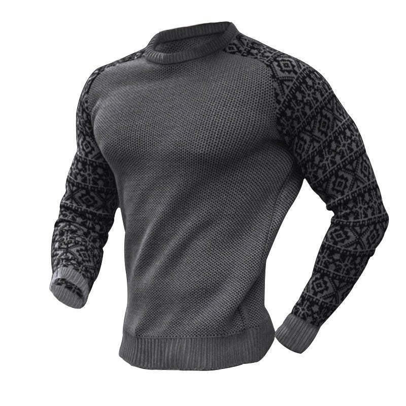 Waffle Long Sleeve Men's T-Shirt Pullover Sweater