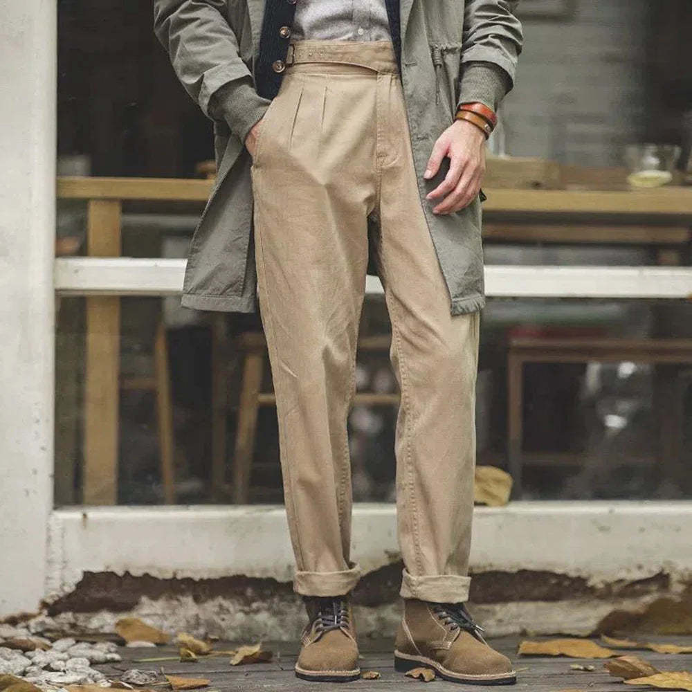 Harrison - Gurkha trousers with pleated front