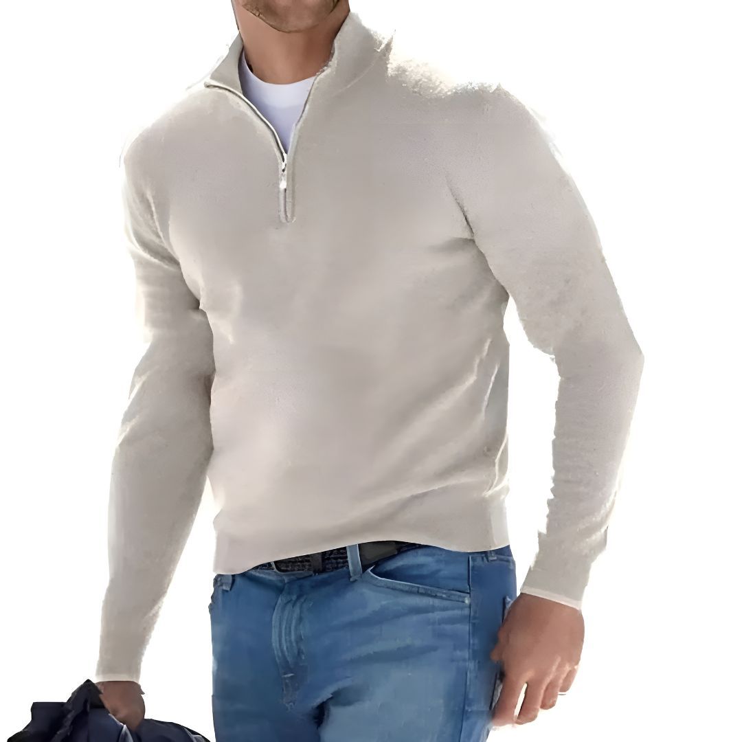 Mens Casual zip sweater