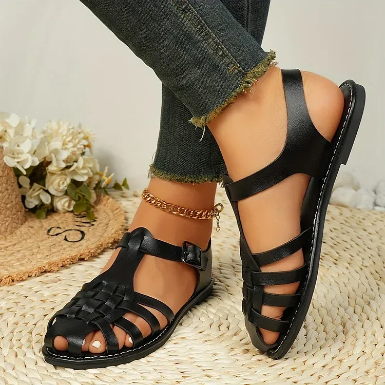 Ankle Buckle Strap Sandals for Women