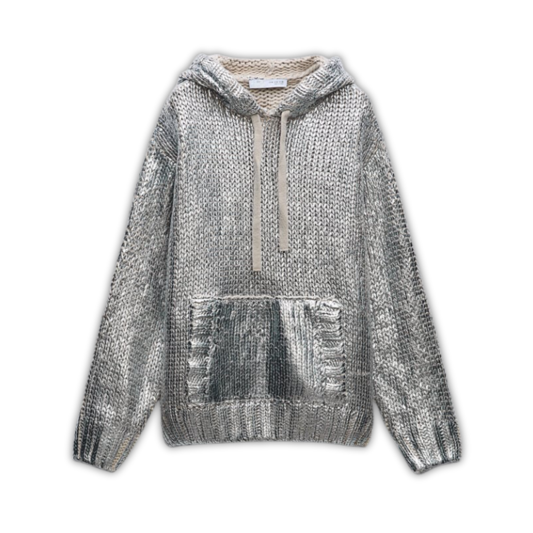 Brittany - Silver Metallic Hoodie