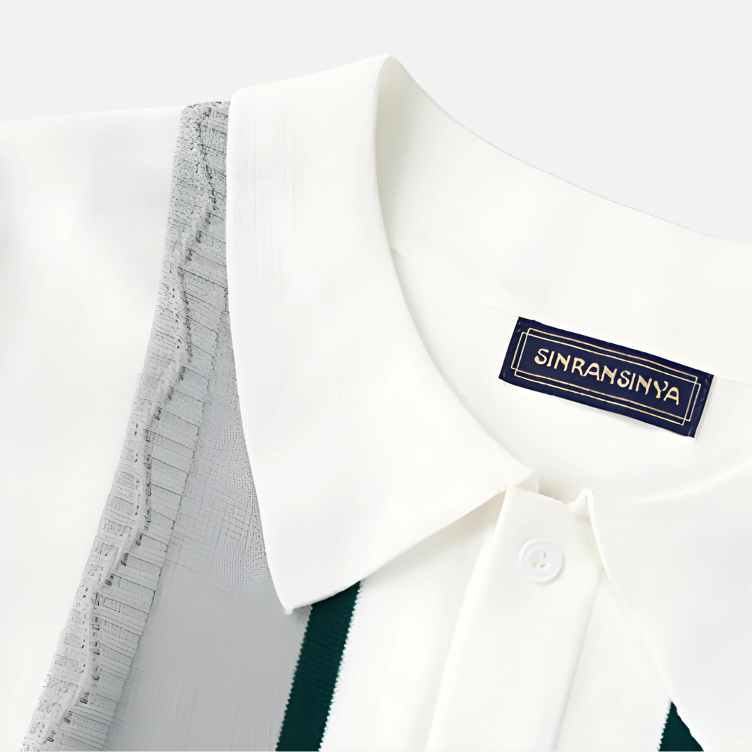 Lapel Stripe Summer Men's Knits Shirt