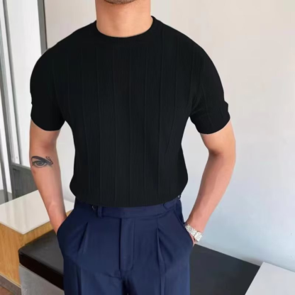 Men's Summer Light Luxury Knit T-Shirt