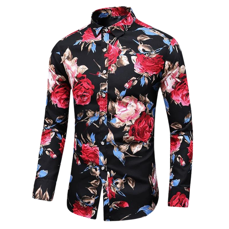 Autumn Floral Long-Sleeved Shirt