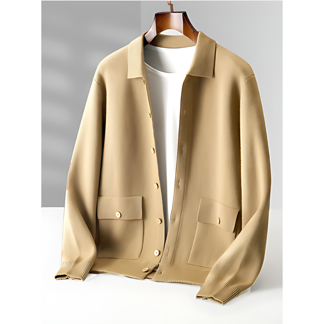 casual Wool knit cardigan coat