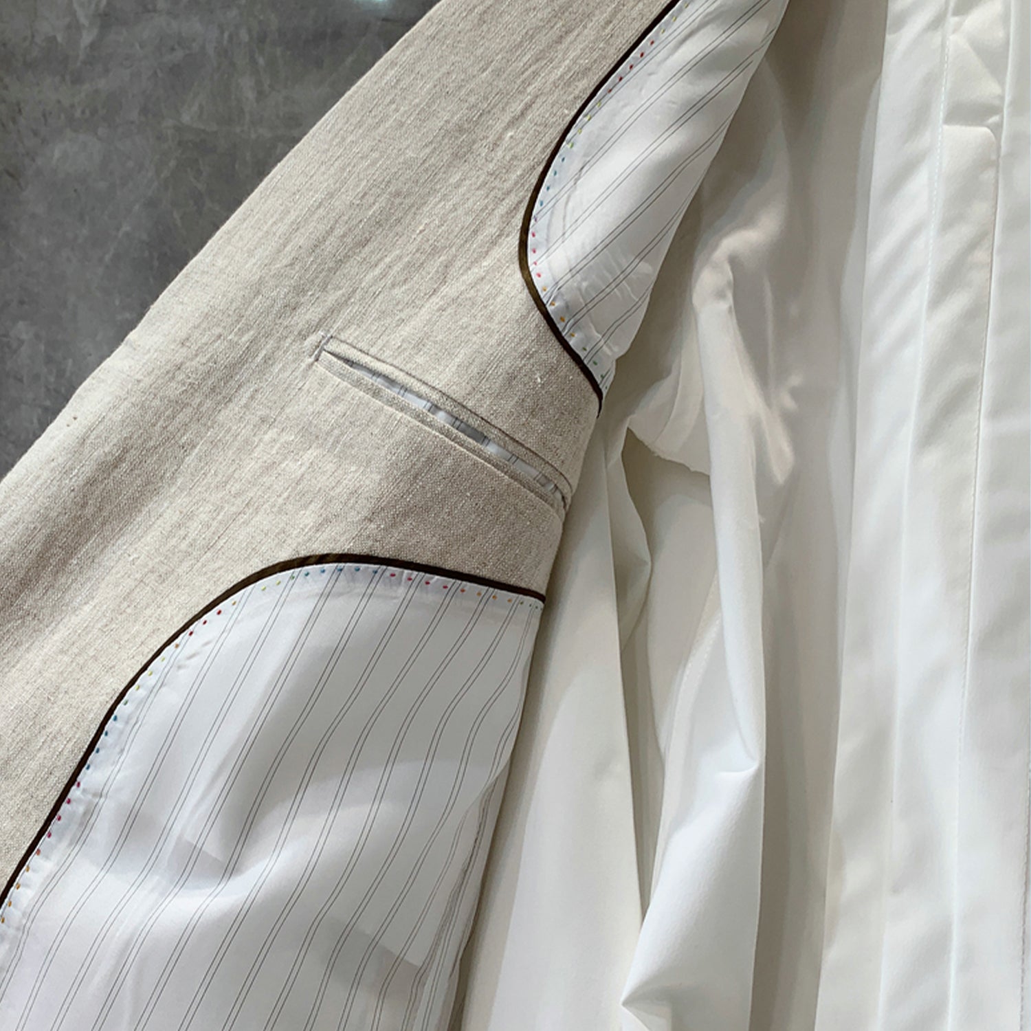 Men's Casual Formal 2 Pcs Summer Linen Notch Lapel Suit