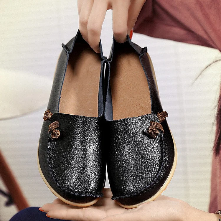 Flat Bottom Ladies Casual Mom Shoes Soft Loafers