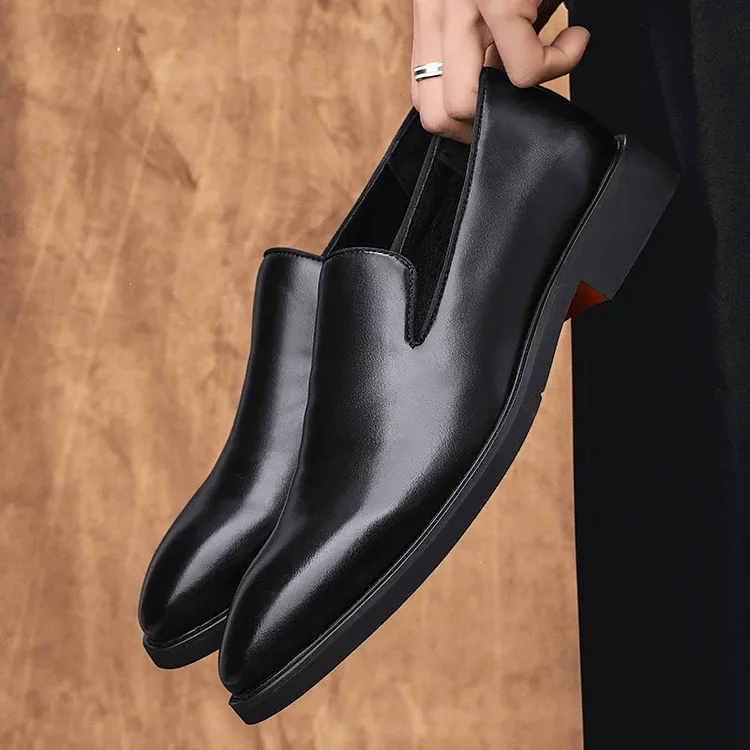 Men's Vintage Leather Dress Shoes Red Bottom Shoes