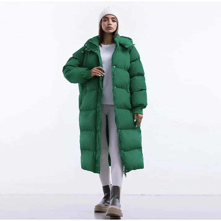 Thick and warm long puffer jacket